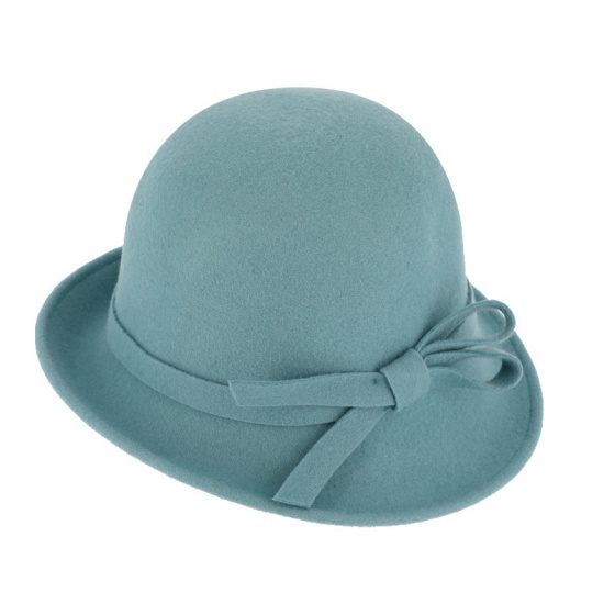 Chapeau Cloche Lidia Feutre Laine- Traclet BLEU CIEL Chapeau Cloche Lidia Feutre Laine- Traclet BLEU CIEL