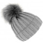 Grey Perla Beanie Hat - Traclet