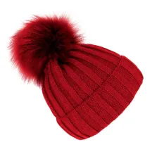 Bonnet à Pompon Perla Rouge - Traclet