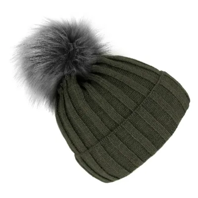 Perla Olive Pom Pom Beanie - Traclet - Traclet Boutique Reference: 17503| Traclet Hat Shop