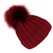 Perla burgundy pompom hat - Traclet