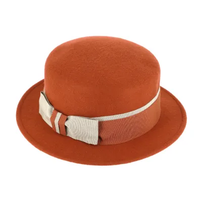 Felt Wool Rust Boater - Fiebig