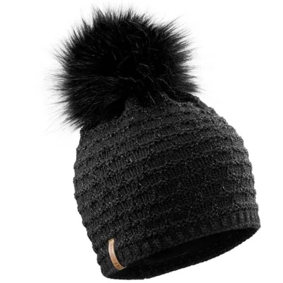 Bonnet à Pompon Zelie Noir - Le Drapo