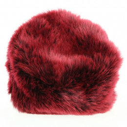 Toque Courchevel Fausse Fourrure Bordeaux - Traclet