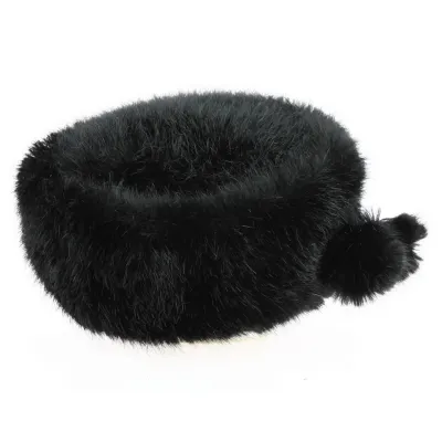 Toque Femme Lola Noir avec pompons - Traclet
