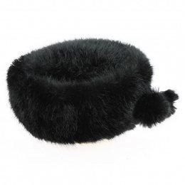 Black Lola Women's Toque with pompoms - Traclet