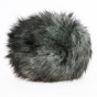 Toque Courchevel Faux fur Mottled grey - Traclet