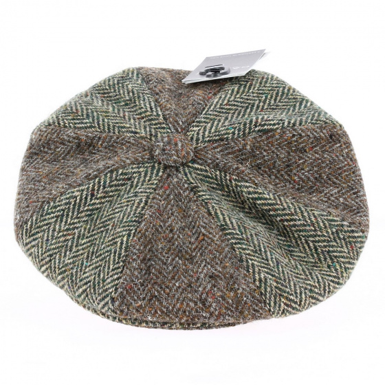 Casquette Irlandaise Gatsby Laine Chevron Marron et Vert - Hatman Casquette Irlandaise Gatsby Laine Chevron Marron et Vert - Hatman