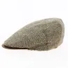 Casquette plate chevrons beige visière marron - Traclet
