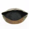 Flat beige herringbone cap with brown peak - Traclet