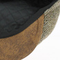 Flat beige herringbone cap with brown peak - Traclet