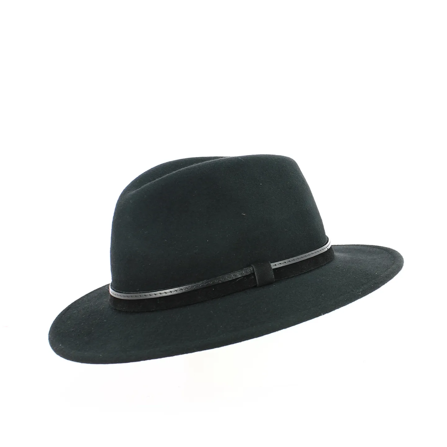 Chapeau Traveller Nantes Feutre Noir Imperméable - Traclet Reference : 17555 | Chapellerie Traclet