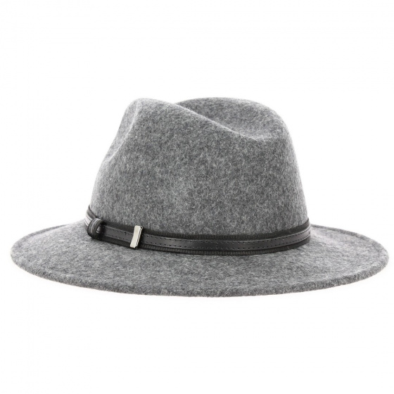 Chapeau Traveller Ambierle Feutre Laine Anthracite - Traclet Chapeau Traveller Ambierle Feutre Laine Anthracite - Traclet