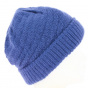 Bonnet Angora Point Mousse Bleu - Traclet