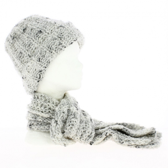 Acrylic hat and scarf set - Traclet Acrylic hat and scarf set - Traclet