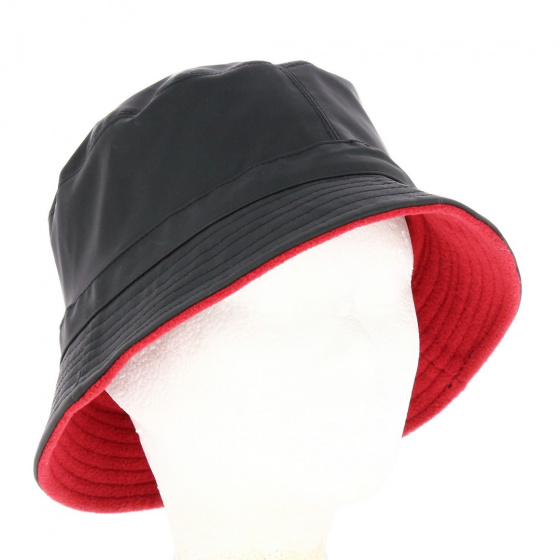 Bob Imitation Leather Black Red Fleece Lining - Traclet