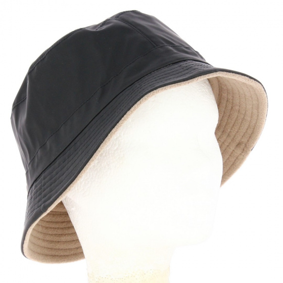 Bob Imitation Leather Black Taupe-colored fleece lining - Traclet