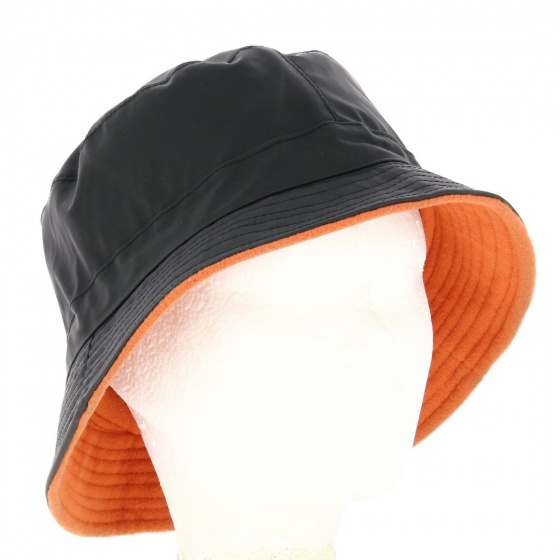 Bob Imitation Leather Black Orange Fleece Lining - Traclet