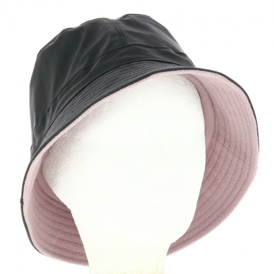 Bob Imitation Leather Black Light pink fleece lining- Traclet