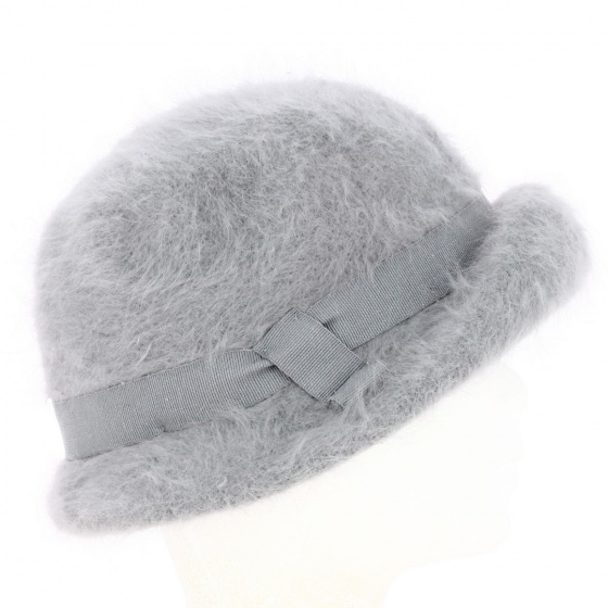 Chapeau Cloche Angora gris - Traclet