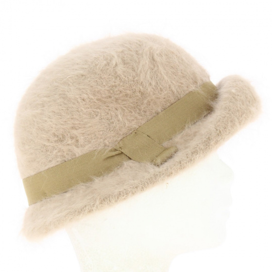 Chapeau Cloche Angora beige - Traclet