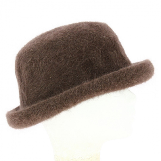 Angora cloche hat Angora cloche hat