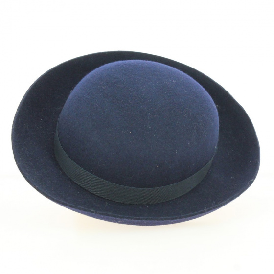Chapeau Breton Feutre Laine Marine - Traclet