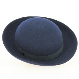 Chapeau Breton Feutre Laine Marine - Traclet