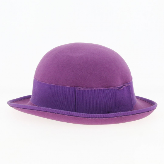 Children's Purple Wool Felt Bowler Hat - Wegener Children's Purple Wool Felt Bowler Hat - Wegener
