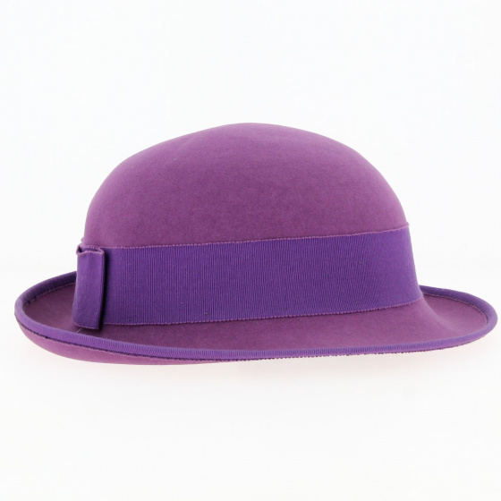 Chapeau melon feutre laine Enfant Violet - Wegener Chapeau melon feutre laine Enfant Violet - Wegener