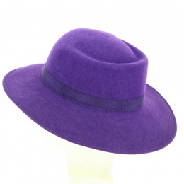 Purple Wool Felt Capeline - Traclet