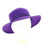 Purple Wool Felt Capeline - Traclet