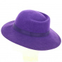 Purple Wool Felt Capeline - Traclet