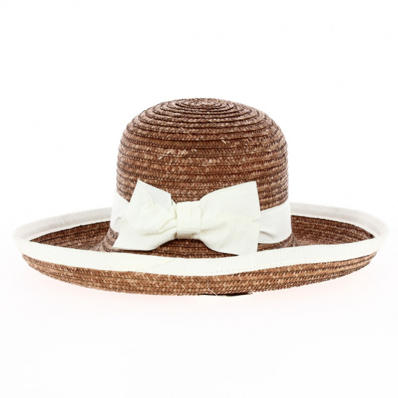 Elyne Bordered Straw Ceremonial Hat - Traclet