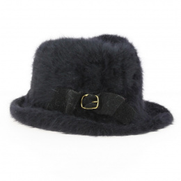 Trilby Angora Hat Black- Traclet