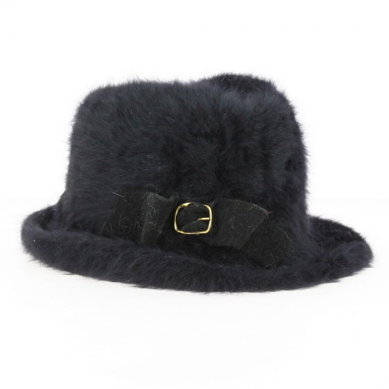 Trilby Angora Hat Black- Traclet