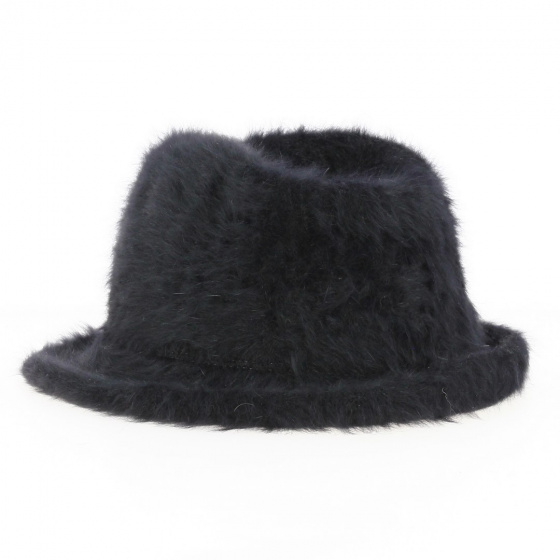 Chapeau Trilby Angora Noir- Traclet