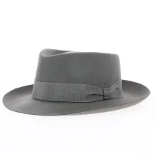 Chapeau Fedora Feutre Laine Gris - Traclet