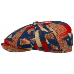 Hatteras Wool Cap Red & Blue - Stetson