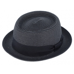 Pork Pie Straw Racou Hat Navy - Traclet