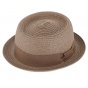 Racou Taupe Straw Pork Pie Hat - Traclet