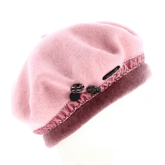 Women's Ambrines Pink Wool Beret - Traclet Women's Ambrines Pink Wool Beret - Traclet
