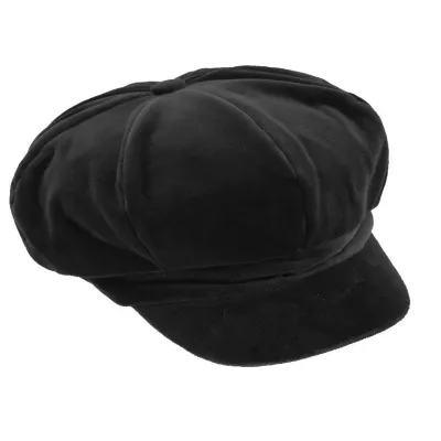 Grey velvet Newsboy Cap - Traclet
