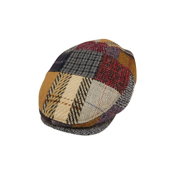 Tadoussac Patchwork Wool Flat Cap - Aussie Apparel
