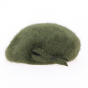Green angora beret - Traclet