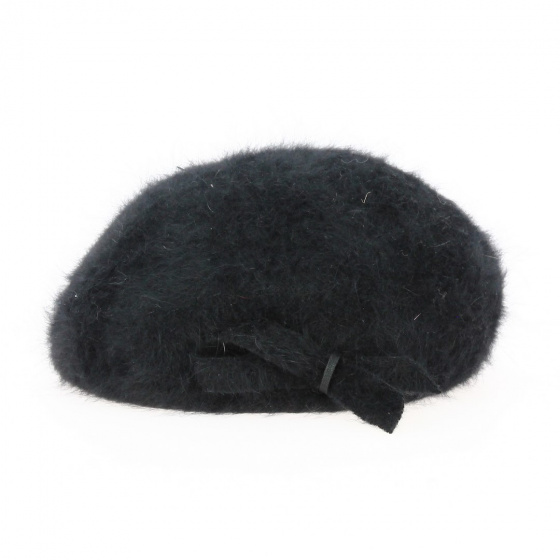 Black angora beret - Traclet