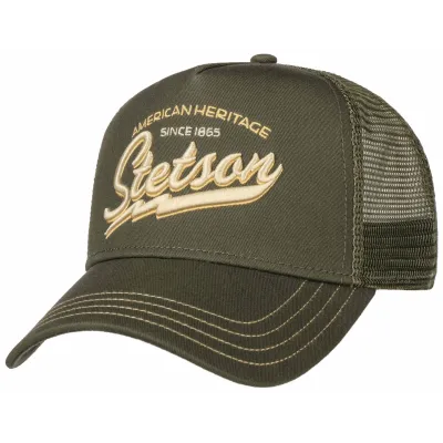 American Heritage Trucker Baseball Cap Khaki - Stetson