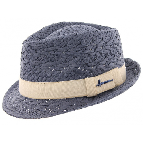 Trilby James Straw Hat Blue Paper