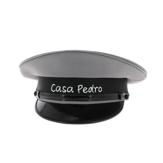 Customized grey chauffeur cap