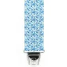 Small Flower Pattern Suspenders with 3 Clips - Traclet, French made Reference: 11384 | Chapellerie Traclet
